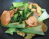 柔らか胸肉とチンゲン菜とザーサイの炒め♪作り方9写真