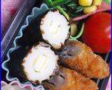 簡単お弁当♬チーズ入りちくわのり巻き作り方3写真