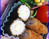 簡単お弁当♬チーズ入りちくわのり巻き作り方3写真