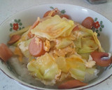 簡単♪キャベツとソーセージの丼ぶり☆作り方4写真