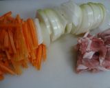 焼肉のタレ de 焼きうどん作り方1写真