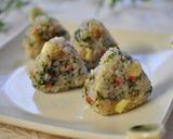 お好み焼きみたい♡チーズ青海苔おにぎり作り方3写真