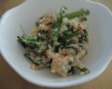 菜の花の白和え♪さっぱり酢味噌味作り方8写真