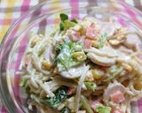 魚ニソ入り野菜たっぷりパスタサラダ作り方6写真