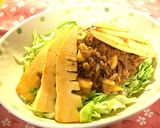 春キャベツにのっけ盛り☆筍とひき肉炒め作り方6写真