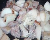 カブと鶏肉の炒め物作り方3写真