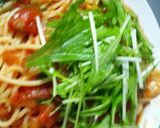 水菜トマトスパスタ作り方5写真