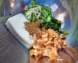 鮭のぶっかけ崩し豆腐ご飯♪作り方2写真