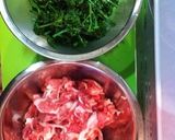 豚コマとブロッコリーのカレマヨ炒め作り方1写真