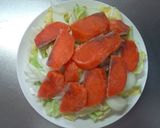 レンジで簡単♪サーモンの温野菜サラダ作り方3写真