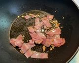 菜の花とベーコンのペペロンチーノ炒め作り方2写真