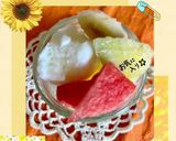 ☆練乳ミルクアイス☆小豆入り。5分完成作り方54写真