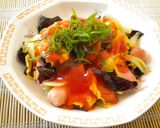 魚肉ソーセージと卵のケチャップ甘酢あん作り方7写真