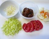 コナモン手巻き♫ミートボール＆目玉焼き♬作り方6写真