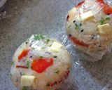 チーズと福神漬けとパセリのおにぎり作り方4写真