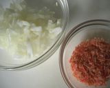 桜海老&海老のクリームつけスパゲティ作り方1写真