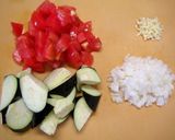 夏野菜入り塩こうじのタコライス作り方2写真