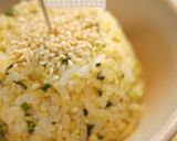 レンジで簡単♡ごま香るヘルシ〜炒飯作り方3写真