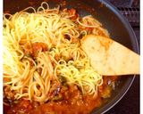 なすとほうれん草のミートスパゲッティ作り方6写真