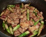 豚バラ&アスパラの甘辛BBQ風炒め作り方8写真
