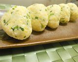 チーズと青葱の焼き飯おにぎり作り方6写真