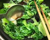 レタスの外葉と芯の酢醤油浸し😻作り方2写真