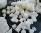 コロコロ大根の鶏そぼろ煮作り方1写真