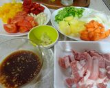 簡単♪彩り野菜のあっさり酢豚♪作り方1写真