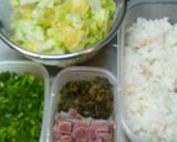 簡単ヘルシー☆レタスたっぷり炒飯作り方1写真