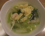 ♬ふわふわ卵と小松菜のさっぱりスープ♬作り方8写真