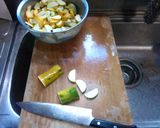 ズッキーニと夏野菜のパスタ作り方1写真