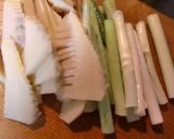 麻婆豆腐の素で、筍と小ネギを味つけ作り方2写真