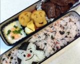 埋め込んで~簡単おむすびまん弁当*作り方3写真
