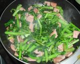 大根菜とポークの炒め物作り方3写真