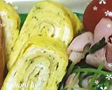 お弁当に粉チーズとパセリの卵焼き作り方3写真