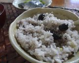 炊飯器で雑穀・蒸し黒豆入りもっちりおこわ作り方5写真