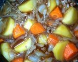 簡単ノンオイル＊優しい味の豚ひき肉じゃが作り方4写真