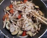 豚肉と余り物野菜で　あっさり梅肉炒め☆作り方4写真
