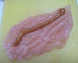 鶏ささ身大葉包み梅肉味作り方2写真