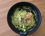 えびとアボカドのジェノベーゼ風パスタ作り方7写真
