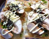 湯葉と椎茸のわさび風味和トースト作り方6写真