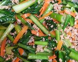 小松菜のひき肉炒め作り方6写真