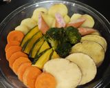 わいわい大皿で❀　野菜のチーズクリーム♪作り方1写真
