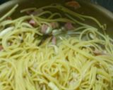 キノコとベーコンの和風パスタ作り方4写真