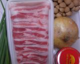 ピリ辛！豚ばら肉かけご飯作り方1写真