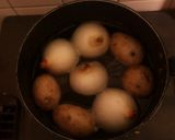 新ジャガイモと新玉葱の丸々煮作り方2写真