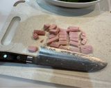 小松菜ともやしとハムのピリ辛炒め作り方1写真