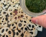 れんこんの青のり炒め作り方4写真