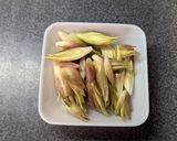 おつまみに◎みょうがのいしるバター炒め作り方1写真