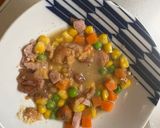 レンジ簡単洋風梅クリーム味オムライス弁当作り方4写真
